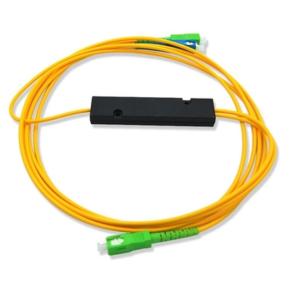 Sc Apc Splitter 1x2 оптического волокна PLC ABS с низкой возвращенной потерей